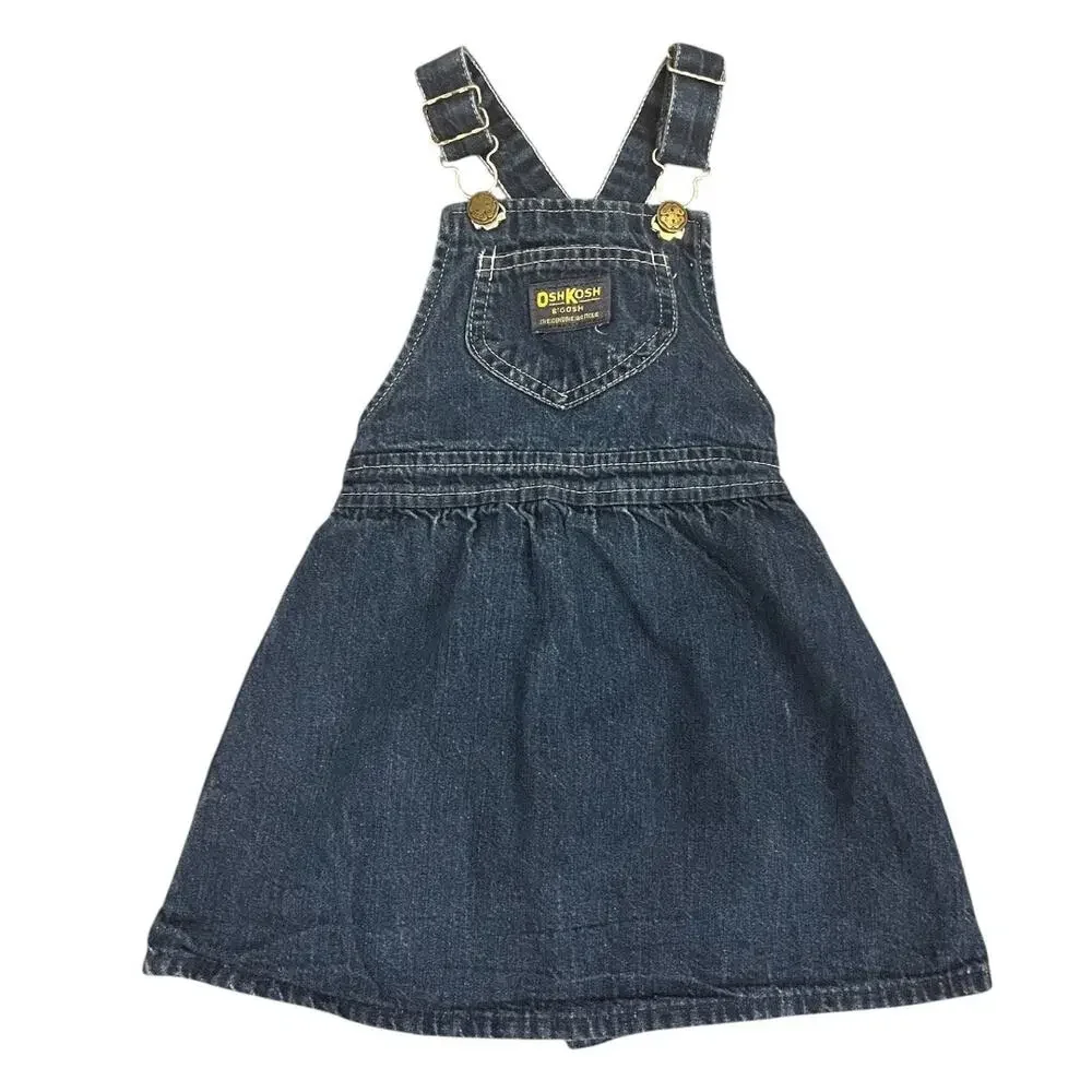 OshKosh B'gosh Vintage Denim Dress Jumper Size 4t